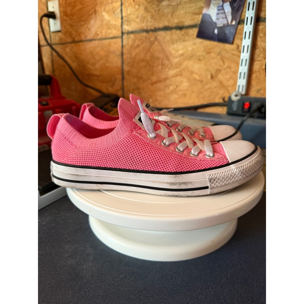 Converse Chuck Taylor All Star Shoreline Pink Knit Slip On Sneakers A09168F 4.5Y